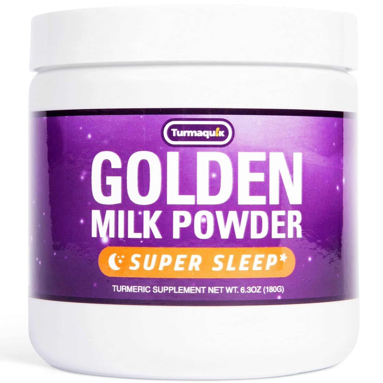Turmaquik Organic Golden Moon Milk Turmeric Powder Mix, Super Sleep Superfood Blend of Melatonin, Valerian, Chamomile, Lemon Balm, Ginger, Black Pepper, Curcumin, Cinnamon, Cardamom