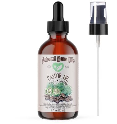 SALE! 4oz Castor Oil, 100 Pure and Natural, Organic, Works Magic on Your Hair and Skin - Includes Pump Dropper