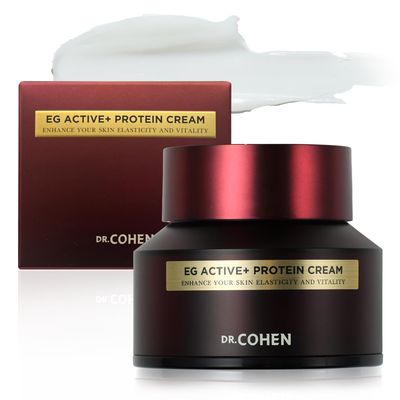 DR. COHEN EG ACTIVE Nano-EGF Hydrating Face Cream - Egg Protein, Ceramide Hyaluronic Acid - Daily Skin Hydrating Facial Cream - Ideal for Post-Skin Care Routines - 1.69 fl oz