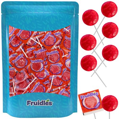 Cherry Lollipops Candy Suckers for Kids, Pack of 50 Cherry Flavored Pops, Perfect for Gifting, Parties, Events
