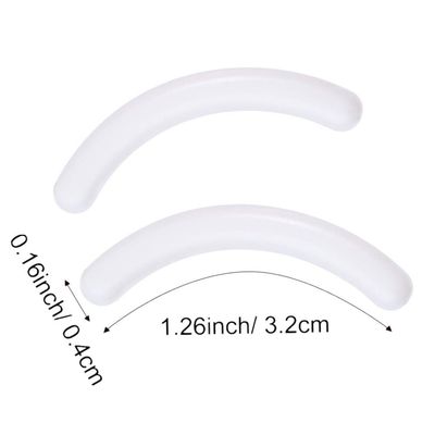 24 Pcs Curler Refill Eyelash Curler Refill Pads Silicone Rubber Soft Curler Replacement Refills Pads for Universal Eyelash Curler (White)
