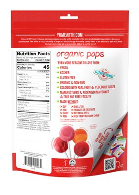 YumEarth Organic Lollipops, Assorted Flavors, 4.3 Ounce, 20 Lollipops - Allergy Friendly, Non GMO, Gluten Free, Vegan, (Packaging May Vary)