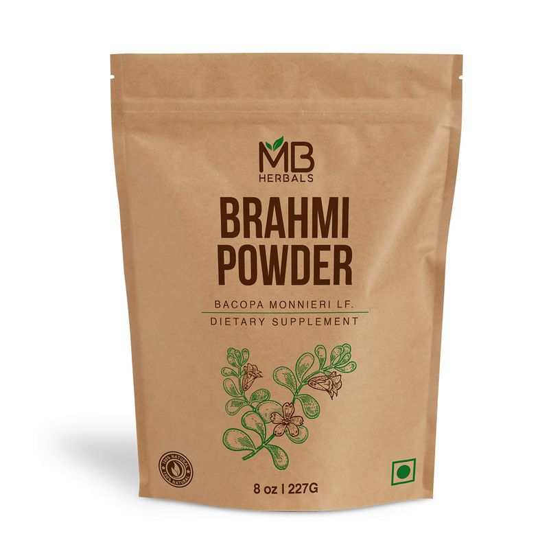 MB Herbals Pure Brahmi Powder 227g Half Pound Bacopa Powder Hair Care