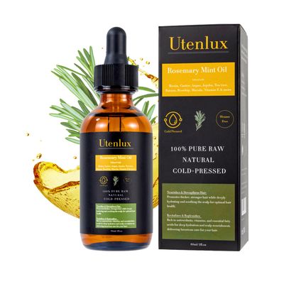 Rosemary Oil for Hair Growth, Organic Hair Growth Rosemary Oil, Cold Pressed, Infused with Mint, Biotin, Argan, Jojoba, Tea Tree, Rosehip, Marula Oils Vitamin E, 2 oz