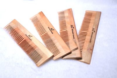 Altimate Goods Neem Wood Comb Hair comb set for Women Men Natural Neem Comb (Kangi) Kangi for Hair Pack of 4