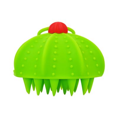 Silicone Scalp Massager Shampoo Brush for Shower, Scalp Scrubber with Soft Bristles for Hair Growth Dandruff Treatment, Wet Dry Hair Massager for All Hair Types of Women Hair Brushes (Green)