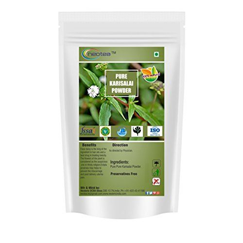 neotea Bhringraj Powder 500GM (17.63 OZ) Eclipta Prostrata Karisalai Karisalankanni False Daisy Powder Hair Growth Organic Herbal Powder for Beautiful Hair 100 Natural