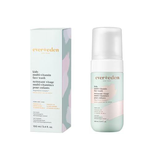 Evereden Kids Face Wash: Melon Juice, 3.4 fl oz. Gentle Skin Care Clean and Non-toxic Face Wash Multi-Vitamin Kids Skin Care