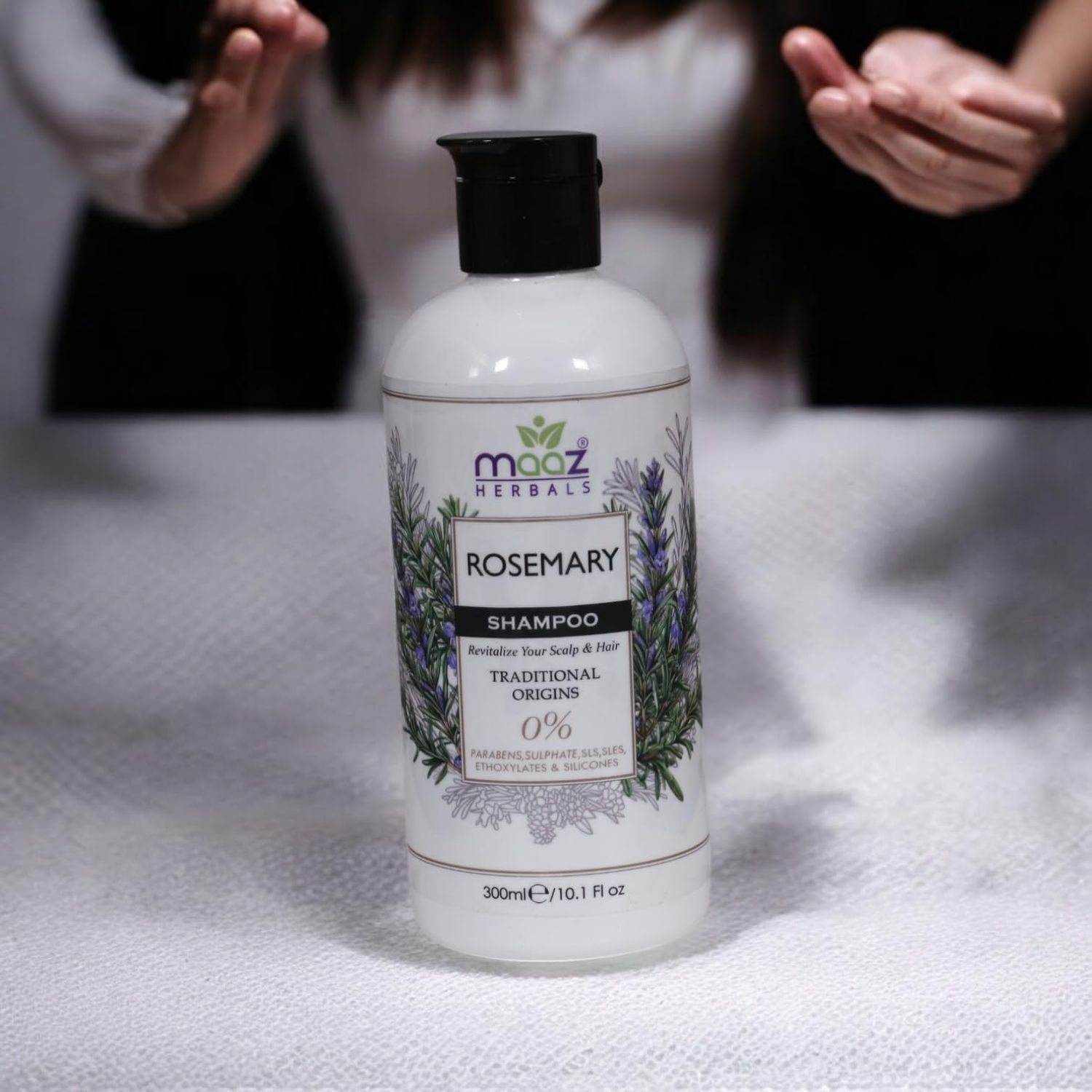 Maaz Herbals NATURAL ROSEMARY SHAMPOO - Invigorates the scalp, promotes hair growth, and leaves your hair feeling refreshed and revitalized