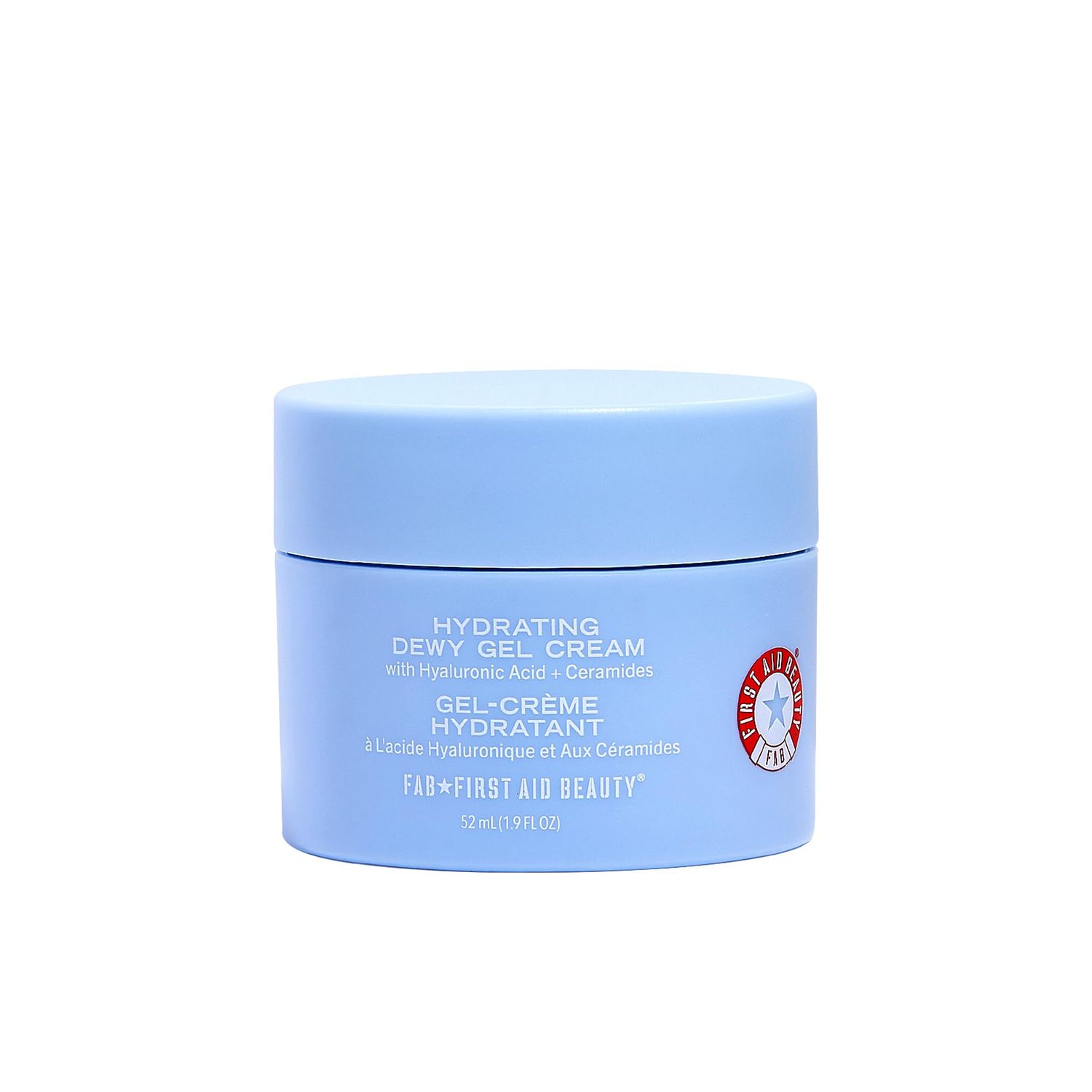 First Aid Beauty - Hydrating Dewy Gel Cream, Lightweight Oil-Free Facial Moisturizer with Hyaluronic Acid and Ceramides, Helps Reduce Excess Oil Build Up Improve Skins Hydration, 1.7 oz