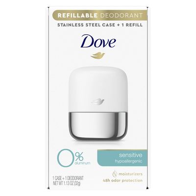 Dove Refillable Deodorant Starter Kit 0 Aluminum Sensitive Aluminum Free Deodorant 1.13 oz