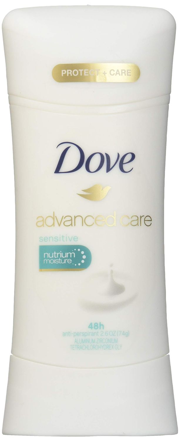 Dove Advanced Care Sensitive Skin Antiperspirant Deodorant, 2.6 Ounce - 12 per case.