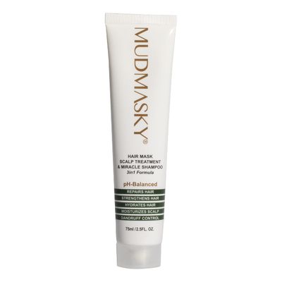 MUDMASKY Hair Mask Scalp Treatment Miracle Shampoo 3in1 75ml 2.5FL. OZ.