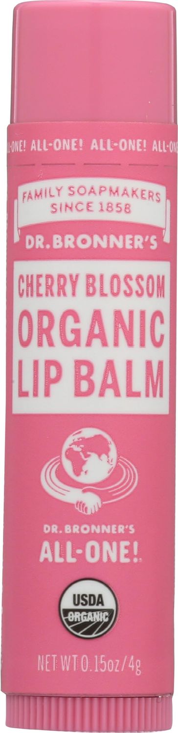 Dr. Bronners Organic Cherry Blossom Lip Balm, 0.15 OZ