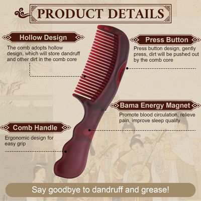 TEAWOO Patented Dandruff Comb, Stainless Steel Fine Tooth Comb, Dandruff Remover, Scalp Sweep Detoxing, Multifunctional Hairbrush For Scalp Massage