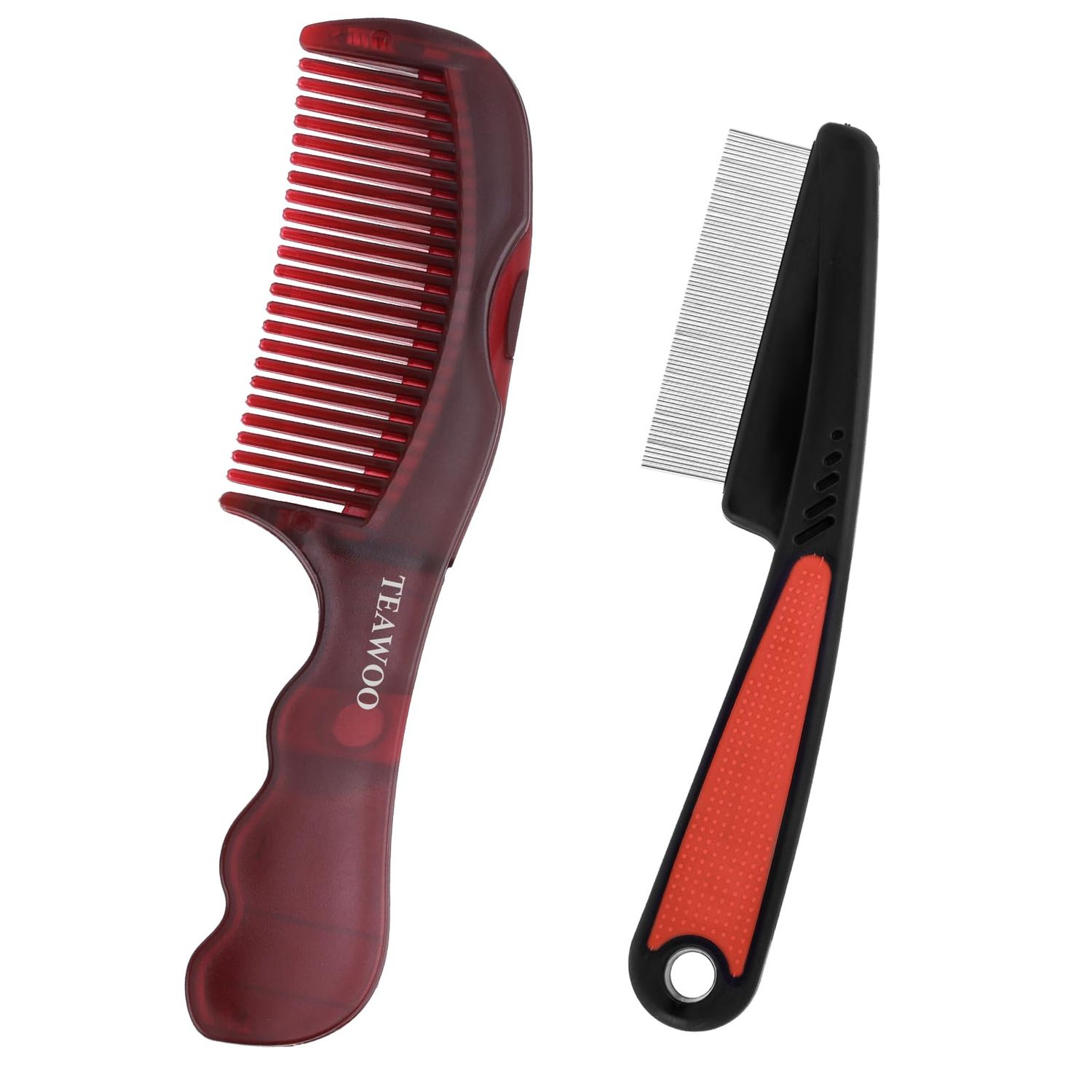 TEAWOO Patented Dandruff Comb, Stainless Steel Fine Tooth Comb, Dandruff Remover, Scalp Sweep Detoxing, Multifunctional Hairbrush For Scalp Massage