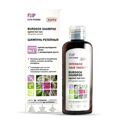 Natural Burdock Shampoo for Hair Treatment Against Hair Loss, 200ml 6.76fl.oz - With Growth Activator, Strengthens Hair Follicles, Reduces Hair Loss