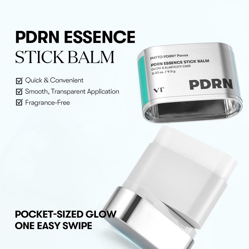 VT COSMETICS PDRN Essence Stick Balm, PDRN Collagen Multi Wrinkle Stick, All-in-One Eye Neck Treatment, Glow Makeup Base Face Treatment Balm, Plumping, Fine Lines (0.33 oz.)