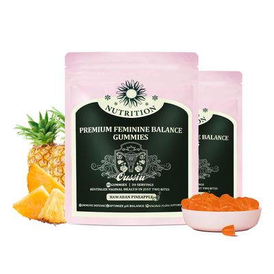 Taeci Premium Feminine Balance Gummies for Women&#39;s Health - Hawaiian Pineapple Flavor, Supports Vitality Gut Health(60 Count (Pack of 2)