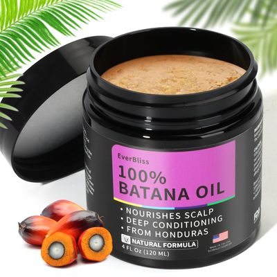 Raw Batana Oil for Hair Growth,Unrefined and Organic Batana Oil from Honduras for Hair Growth,Prevent Hair Loss,Dr. Sebi Unrefined Cold Pressed Cosmetic Scalp Mask for Men Women (4oz)