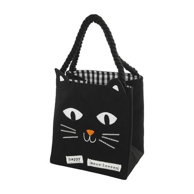 Mud Pie Children&#39;s Halloween LED Light Up Treat-or-Treat Candy Bag, Cat