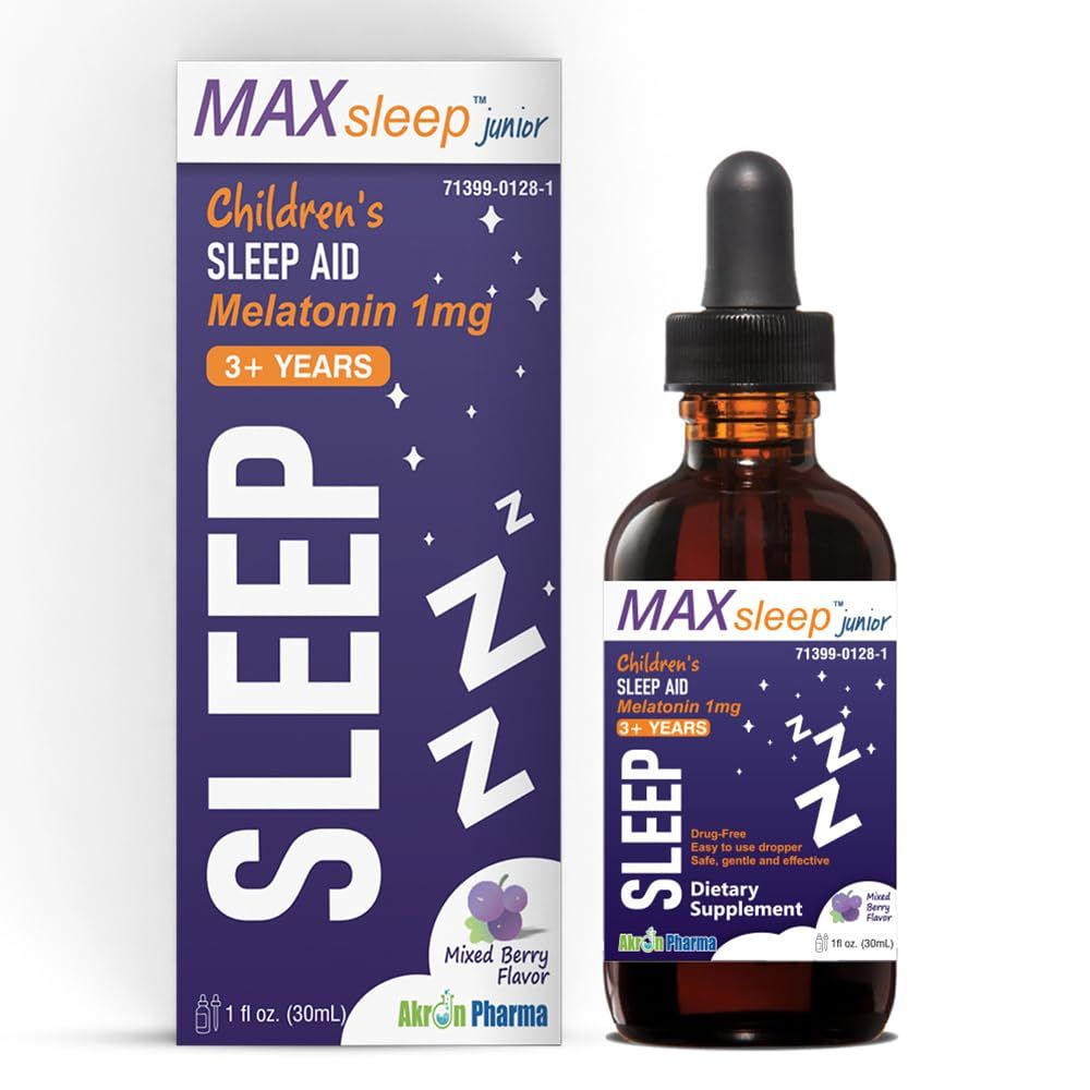 Akron pharma MAX Sleep Junior for Kids - Melatonin Sleep Drops for Sweet Dreams