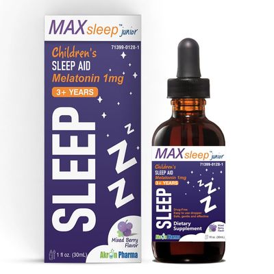 Akron pharma MAX Sleep Junior for Kids - Melatonin Sleep Drops for Sweet Dreams