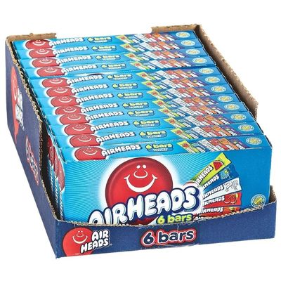 Airheads Chewy Candy Theater Boxes - Six Assorted Fruit Flavors (12 Boxes) - Perfect for Halloween Parties, or Kids Birthdays