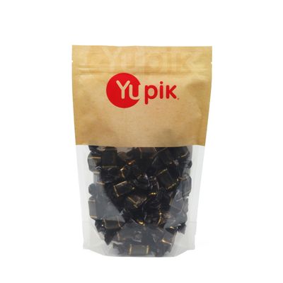 Yupik Dark Chocolate Covered Soft Toffees, 1.1 lb (17.6 oz), Miniature Bars, Rich Dark Chocolate, Chewy Caramel Candies, Individually Wrapped, Ideal for Snacking Gifting