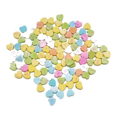 Conversation Hearts 2lbs Resealable Standup Candy Bag Classic Valentines Day Candies in Pastel Colors Classic Colors and Flavors Original Heart Shape Candies