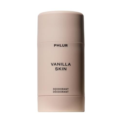 PHLUR Vanilla Skin Natural Deodorant - 48 Hour Odor Protection Natural Baking Soda Free Aluminum Free, for Women Men-Salicylic Acid, Arrowroot Powder, Algae Tamanu Oil - No Residue or Irritation