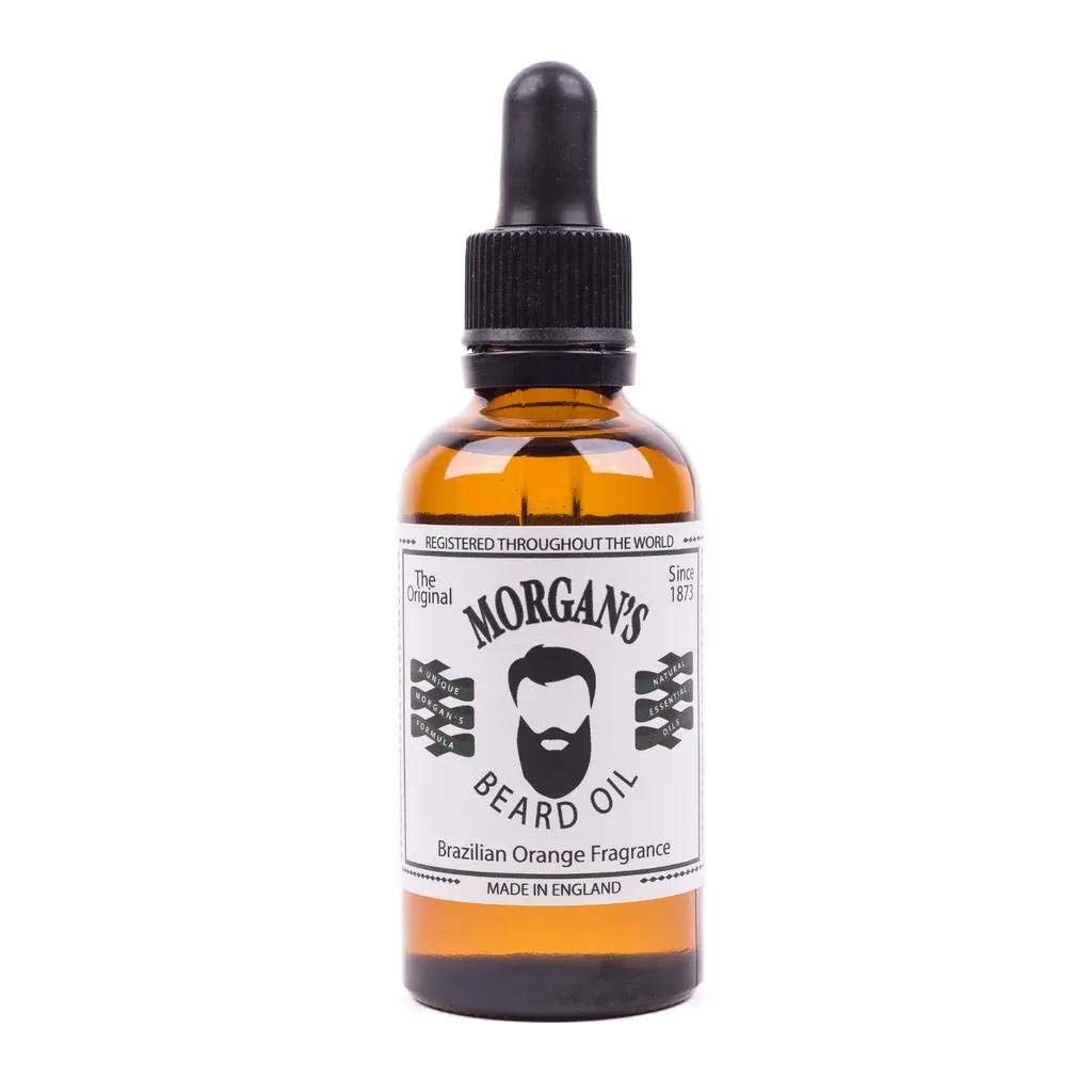 Morgan&#39;s Pomade Beard Oil for Daily Beard Maintenance, Softens Facial Hair and Moisturises the Skin, Fast Absorbing, Brazilian Orange Fragrance 1 Fl Oz