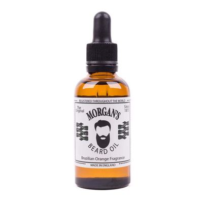 Morgan&#39;s Pomade Beard Oil for Daily Beard Maintenance, Softens Facial Hair and Moisturises the Skin, Fast Absorbing, Brazilian Orange Fragrance 1 Fl Oz