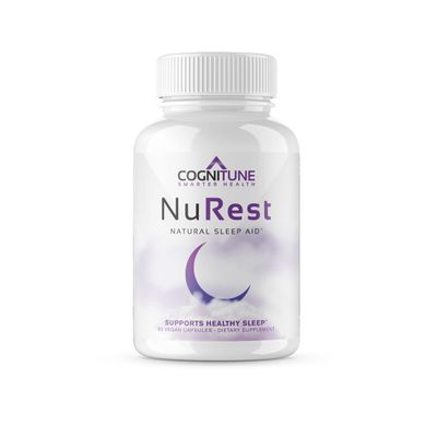 CogniTune Natural Sleep Supplement - Non Habit Forming Sleeping Pills, Non Drowsy Herbal Sleep Aid Formula wMelatonin, Valerian Root, Lemon Balm, Chamomile, GABA, L-Theanine, Magnesium, Amino Acids