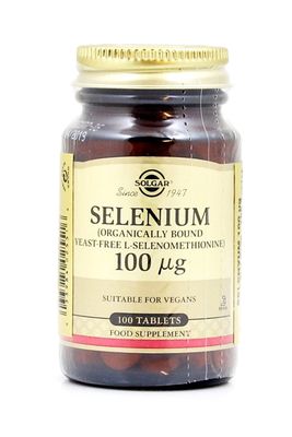 Solgar Yeast-Free Selenium 100 mcg - 100 Tablets - Supports Antioxidant Immune System Health - Non-GMO, Gluten Free, Dairy Free, Kosher - 100 Servings