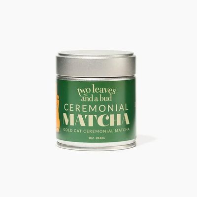 Two Leaves and a Bud Organic Ceremonial Matcha Green Tea (18 Servings), 100 Japanese Matcha powder, 1oz Tin (28.34g)