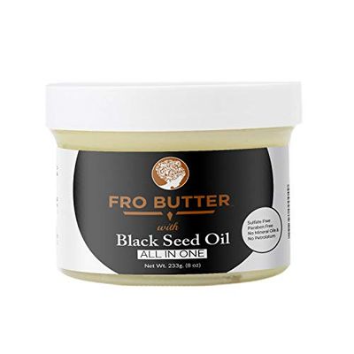 Fro Butter Hair Growth Treatment Shea Butter, Virgin Coconut Lavender Oil, Pumpkin Seeds Nourishing Extracts For Fast Hair Restoration, Split Ends (Black Seed Oil)