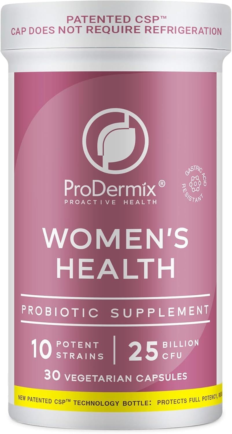 PRODERMIX Probiotics for Women, Vaginal Probiotic, Promotes PH Balance, UT Health, 25 Billion CFU, Once Daily Womens Supplement, Kosher, 30 Capsules (30 Capsules)