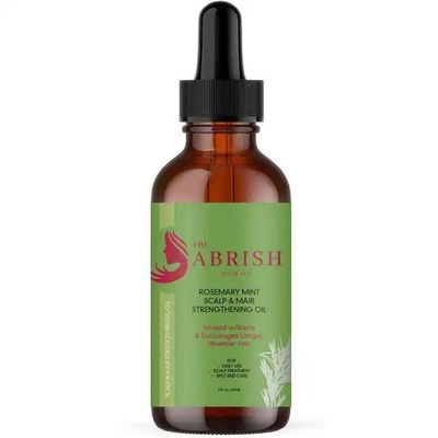 THE ABRISH Organic Rosemary Mint Scalp Hair Strengthening Oil for All Hair Types, 2 Ounce