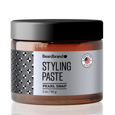 Beardbrand Beard Styling Paste - Medium Hold and Natural Look Hair Paste for Men - Versatile Beard Balm Hair Styling Cream - Teakwood, Rosemary, Citrus Scent- 56 grams
