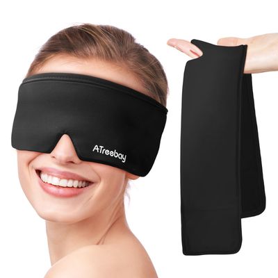 Cooling Eye Mask, Cold Eye Mask for Puffiness, Reusable Ice Eye Masks for Dark Circles and Puffy Eyes, Relieve Your Migraines and Headaches with Gel Eye Masks Therapy, Long-Lasting Comfort, Black