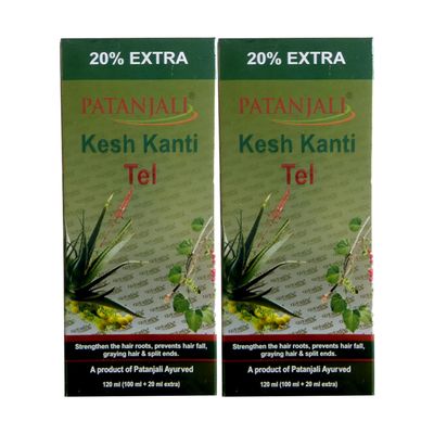 patanjali Kesh Kanti Hair Oil 120ml 4.05 fl oz - (Pack of 2)