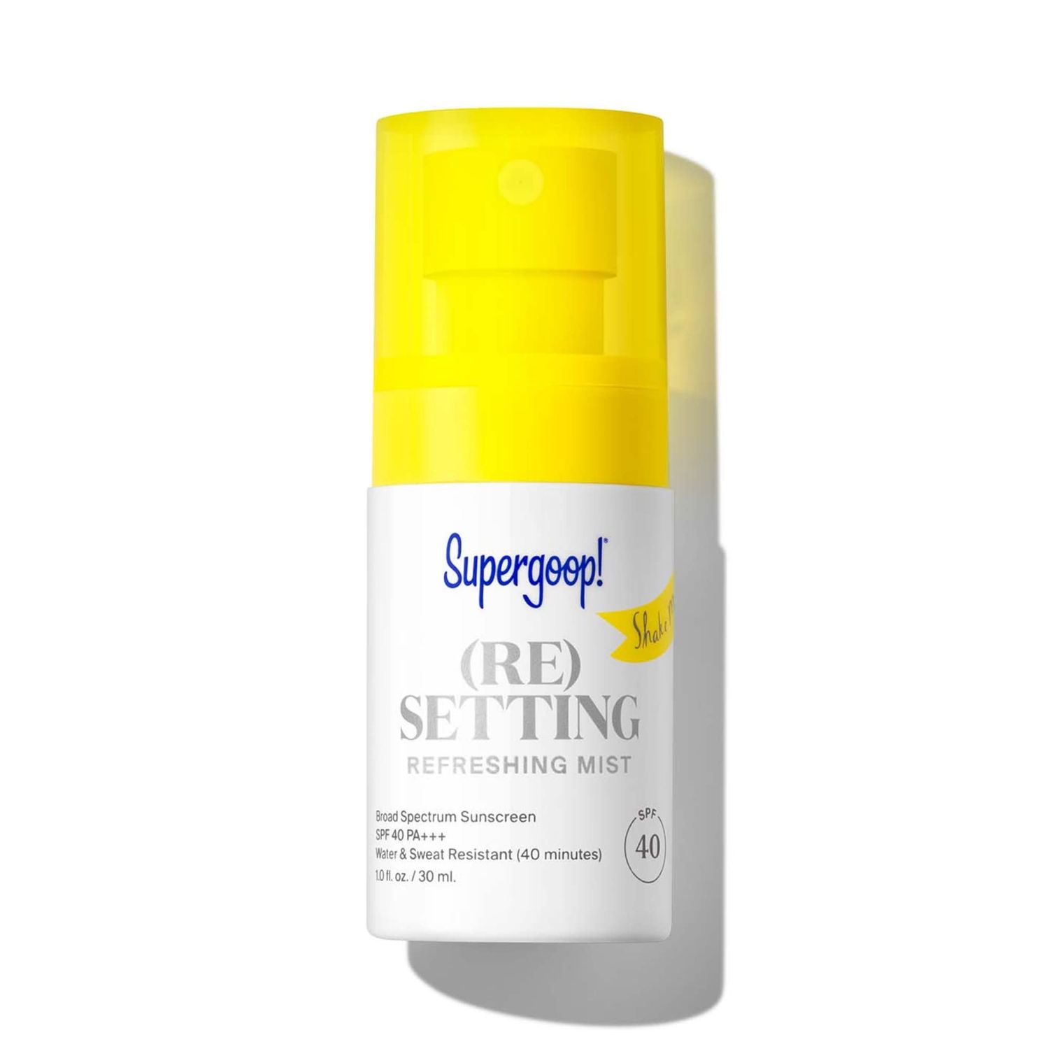 Supergoop! (Re)setting Refreshing Mist, 1 fl oz - SPF 40 PA Facial Mist - Sets Makeup, Refreshes UV Protection Helps Filter Pollution - Light, Natural Scent