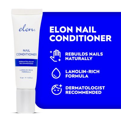 Elon Lanolin-Rich Nail Conditioner, Strengthens Nails Nail Growth (10g tube, 2 Pack)