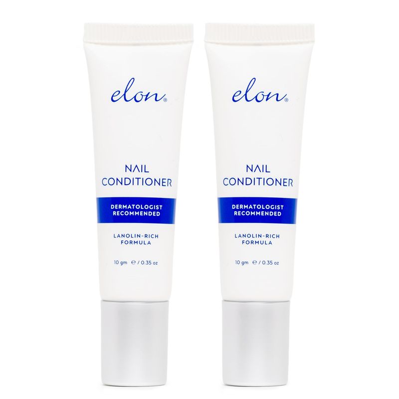 Elon Lanolin-Rich Nail Conditioner, Strengthens Nails Nail Growth (10g tube, 2 Pack)