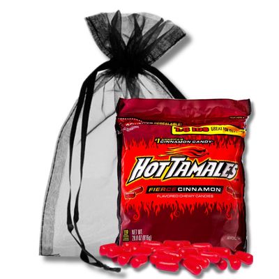 Mike Ike Bulk Bag Gifts - 1.8 LB Resealable Bags By Lyza&#39;s Sweets Treats (Pack of 1, Hot Tamales - Fierce Cinnamon)