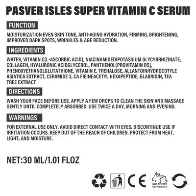 Vitamin C Serum for Face Wrinkle Age Spots Reduction: All-In-One Hydrating Anti-Aging Formula - Vitamin C, Hyaluronic Acid, Hydrating, Lifting, vibrance super c serum for women over 70