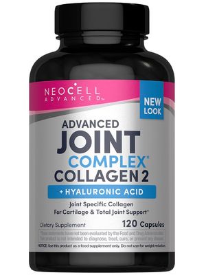 NeoCell Advanced Joint Collagen Complex Supplement 120 Capsules Type II and Hyaluronic Acid for Men and Women