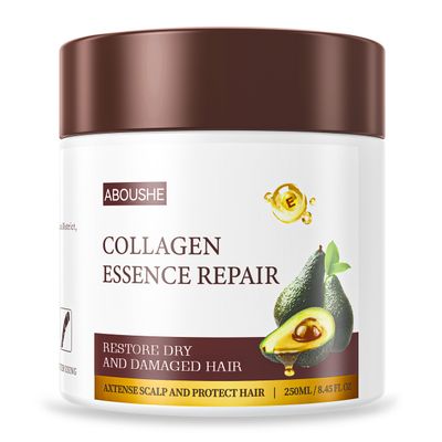ABOUSHE Collagen Hair Mask - Deep Conditioning, Hydrates, Repairs, Nourishes, Argan Oil Keratin Hair Treatment Conditioner, Salon Quality Hair Care for Dry Damaged Hair All Types 8.45 oz 250ml