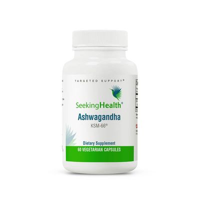 Seeking Health Ashwagandha Extract, Potent 467 mg Natural Ashwagandha with 5 Withanolide, Supports Balanced Mood, Focus, and Sleep, Vegan and Vegetarian (60 Capsules)